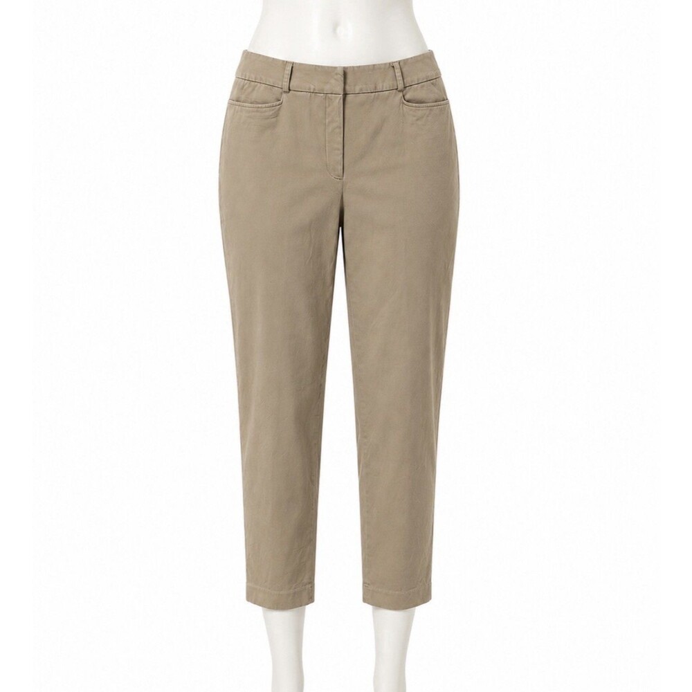 Talbots Heritage Khaki Pants Crop Size 12 Stretch 32” Waist